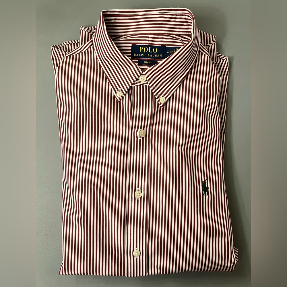 Polo by Ralph Lauren slim fit Red and White Striped Casual Shirt